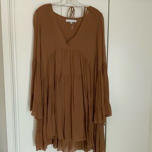 YFB Brown Long Sleeve Mini Dress